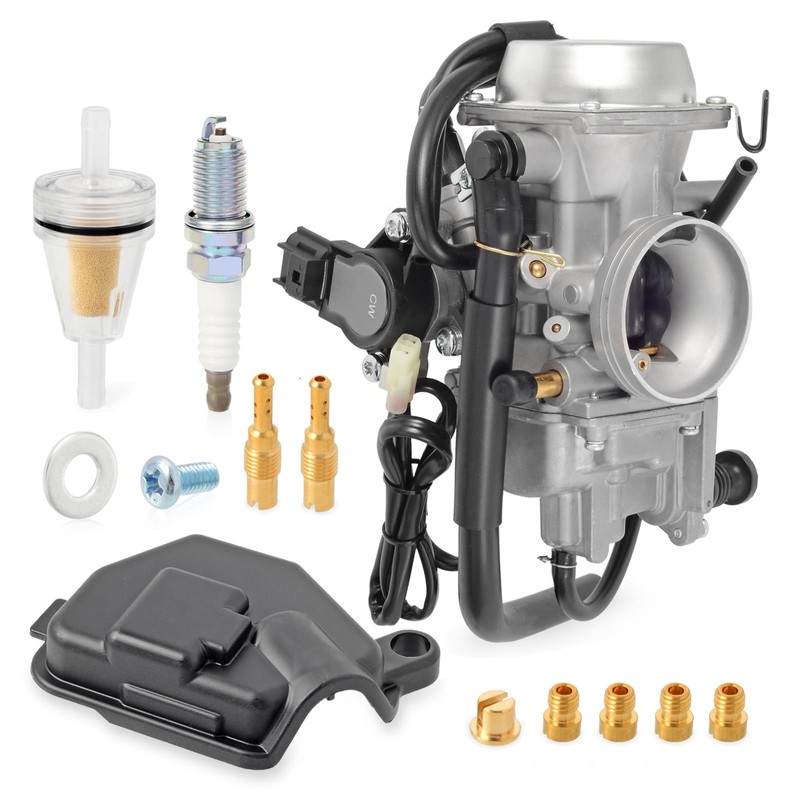 Carburetor & Spark Plug For Honda Foreman Rubicon 500 TRX500FA