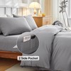 Tokokimo Double Duvet Cover Set 4PCS Bedding Set with Fitted