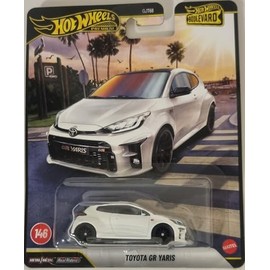 Hot Wheels Boulevard for Toyota GR Yaris Toy Vehicles for Vehicles 3 Years and Up, White, JHW19