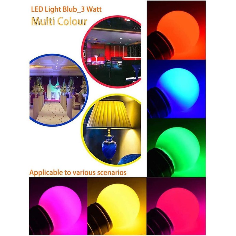 20 Pcs LED Bulb Color B22 3W Equivalent 30W 240LM