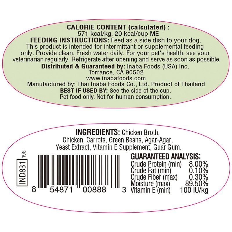 INABA Twins for Dogs, Side Dish/Topper Cups, 1.23 Ounces per