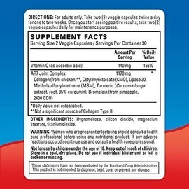 Nutrivita Arthro7 Natural Joint Support Supplement Joint in The Neck Back Han...