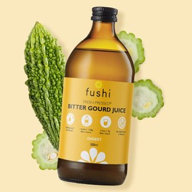 Fushi Fushi Pure Bitter Gourd Juice 500ml | Cold-Pressed | Natural Preservative | Best for Digestion, Purifying, Inner Health | Ethical & Vegan Society Approved | Manufactured in The UK