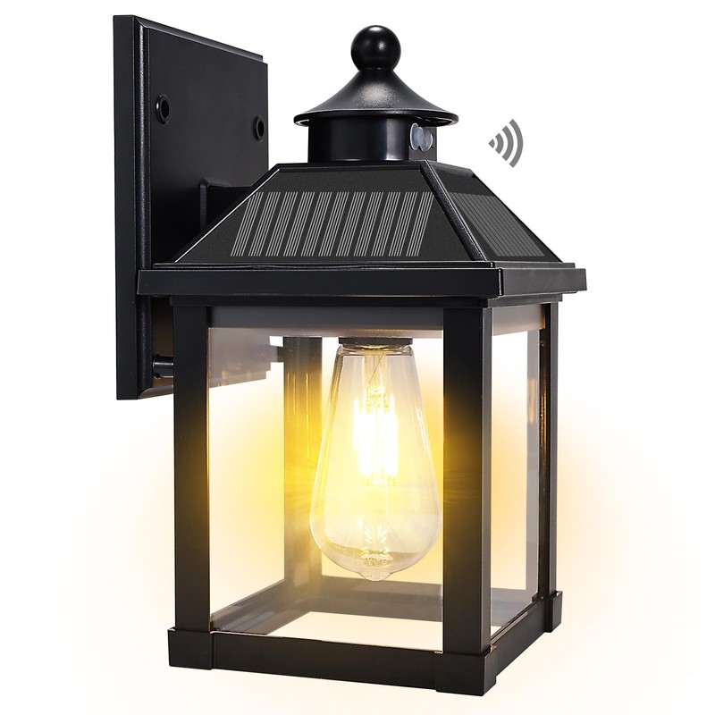 Kuniwa Solar Wall Lights Outdoor, Dusk to Dawn Motion Sensor