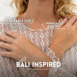 Made by Nami Minimalist Women's Gold Necklace with Star Pendant and Turquoise Stone Gold Chain Women's Surgical Stainless Steel 40 + 5 cm Hypoallergenic & Durable Vintage Jewellery