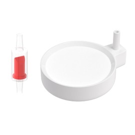 WTMCC 1.96 Inch Nano Air Stone - High Oxygen Diffuser for Aquariums, Plate Shape Bubbler with 1 Check Valve, Fish Tank Air Pump Accessories for Tanks (White,5 cm)