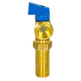 Eastman Brass Outlet Box Blue Handle Washing Machine Valve, 1/2 Inch MIP x 3/4 Inch MHT, Quarter Turn Ball Valve, Cold Water Applications, 60281