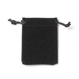 Gelirda 20Pcs 7x9cm Black Velvet Bags with Drawstring Jewelry Packing Pouches Small Rectangle Gift Bags for Jewelry Earring Watches Storage