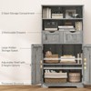 TEENFON 49.6''Tall Storage Cabinet with Adjustable Shelves & Doors, Bathroom
