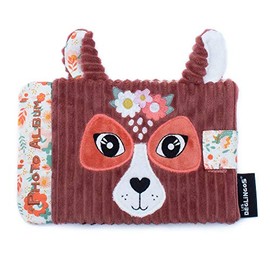 Les Déglingos - Melimelos la Biche Baby Photo Album - 10 Sleeves 10 x 15 cm - Ideal for Crib - Baby Care - Recycled Filling - Terracotta