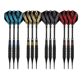 KOTO darts KOTO - Brass Multi Set Incl. 4 Sets Black Brass Softdarts (16 Gram), 4 Sets of Flights (100 Micron) + Black Aluminium Shafts Case