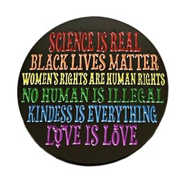 Science Is Real Pin Black Lives Matter Pin No Human Is Illegal Pin Women's Rights Are Human Rights Pin Love Is Love Enamel Pin Metal Badge Brooch