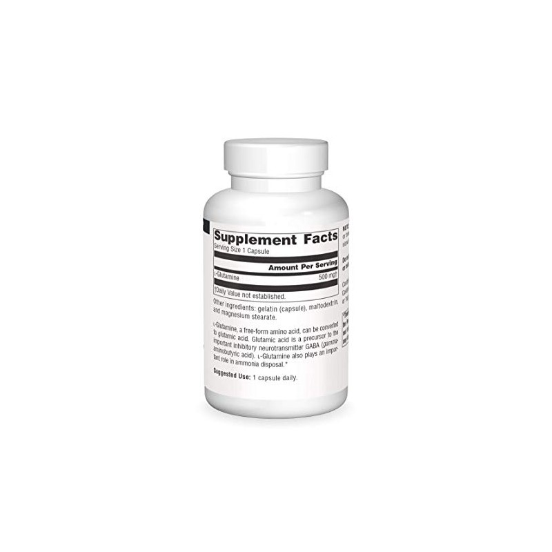 Soource Naturals L-Glutamine, 500 Mg, 100 Caps L-Glutamina, 500 Mg,