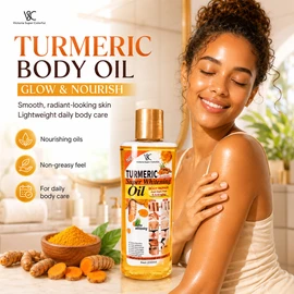 Turmeric Body Oil for Glowing Skin – Nourishing Brightening Moisturizer for Daily Body Care