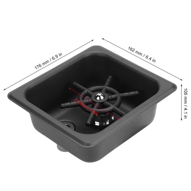 Matte Black Stainless Steel Automatic Cup Rinser Washer Cleaner for