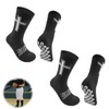 Qoncosy 2 Pairs Christian Soccer Socks,Cross Grip Anti Slip Religious