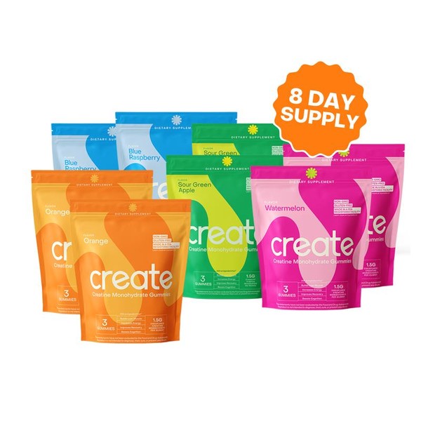Create Flavor Pack Creatine Gummy (8 Day Supply) - Orange,