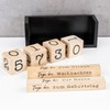 Würfel Countdown Kalender Holz Natur Schwarz Holzkalender Tischkalender Themenleiste Tageszähler
