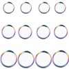 GEJ-Tech Titanium Small Double Ring Round Press Lightweight Key Ring,