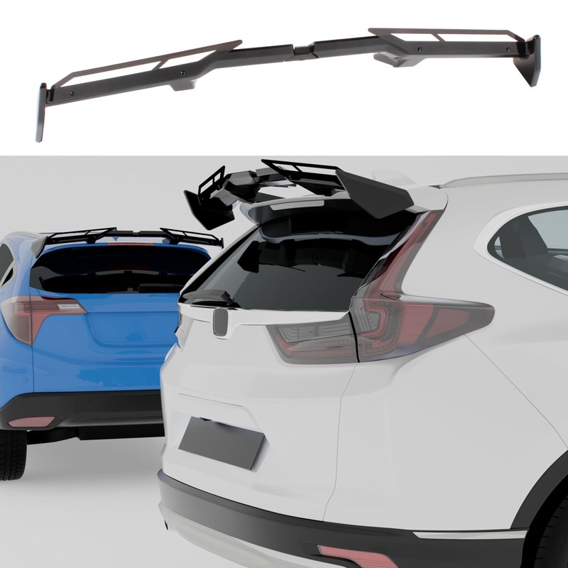 Rear Window Roof Spoiler Wing Gloss Black Compatible with for
