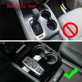 Kolya Matte Black Interior Center Console Gear Shift Panel Cover Cup Holder Frame Trim for Honda Pilot Accessories 2016-2022 Ridgeline 2020-2023 Passport 2019-2023 (Not for 2024)