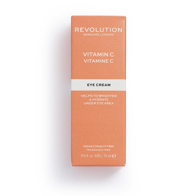 Revolution Skincare Vitamin C Eye Cream with Hyaluronic Acid, Brightens