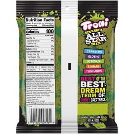 Trolli Sour Brite All Star Mix - 1 Peg Bag - Imported Gummy