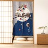 SAWABIYA Noren Noren Cute Owl Japanese Modern Room Divider Curtain,