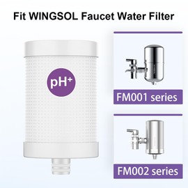 WINGSOL WINGSOL Faucet Water Filter Replacement, Improve Taste, Multi-Stage Filtration, Fit Municipal Water, Faucet Water Filtration System Replacement, Compatible with WS-FM001-PC /-CRM /-PAC /-5in1