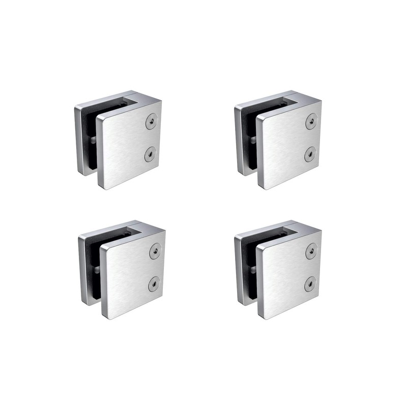 Glass Clamp Large Heavy Duty Square 2.17" for 3/8", 1/2"