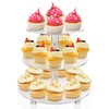 Acrylic Cupcake Stand, 3Tier Round Clear Cupcake Tower Display Dessert
