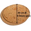 Cork Table Mat, slightly marbled - round, 360 Dia x