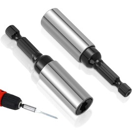 MorningRo 2 Pcs Eye Lag Driver 1/4 in Ceiling Tile Hanger Driver Eye Lag Screw Drill Adapter for Quick Dispensing for Professional Drywall & Ceiling Installations, Length: 2-5/8 Inch