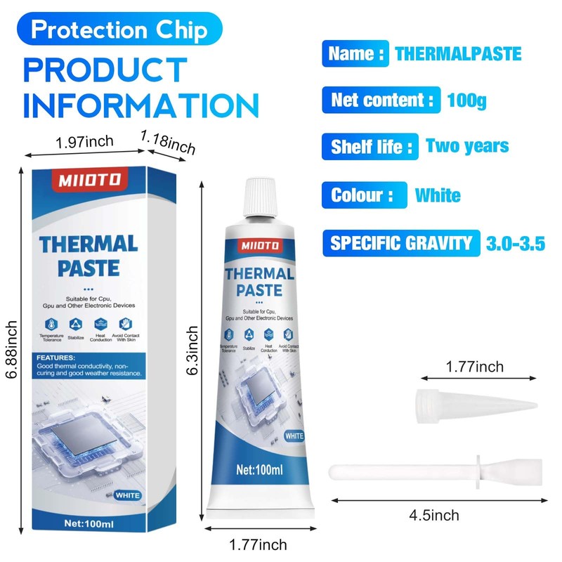 Miioto Cooling paste, cooling paste CPU, CPU thermal paste, resistant