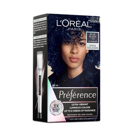 L'Oreal Paris, Permanent Hair Dye, Radiant Colour with up to 100% Grey Coverage, Préférence Vivids, 1.102 Blue Black