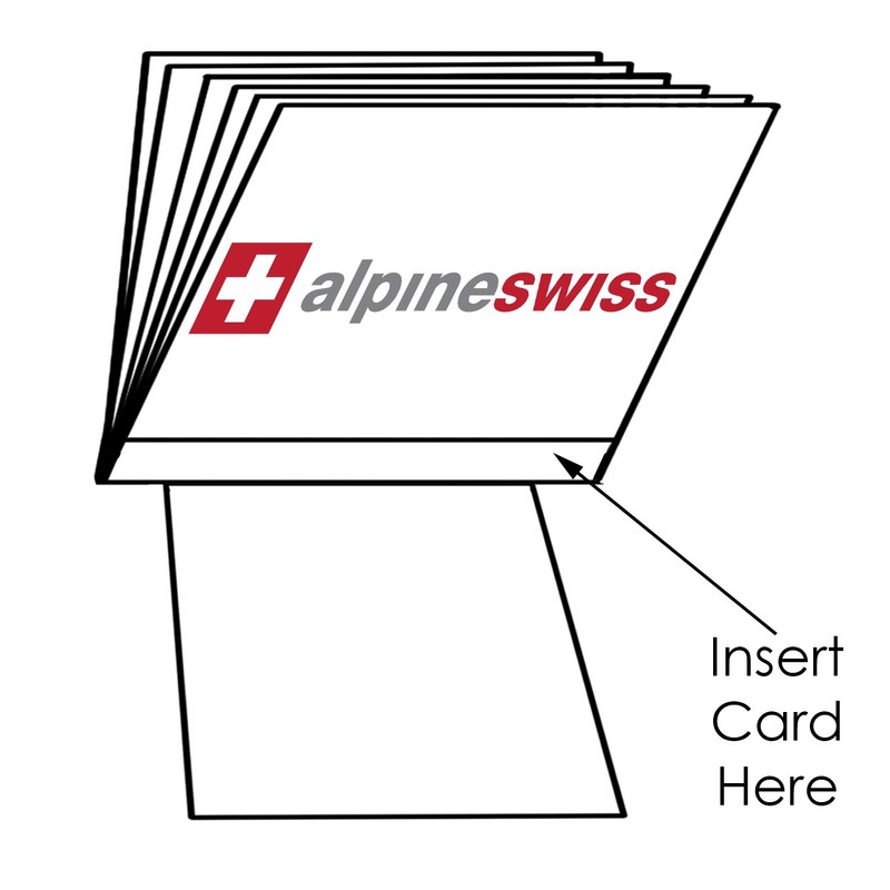 Alpine Swiss SET OF 2 Clear Plastic Wallet Inserts 12