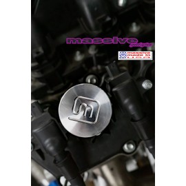 Massive Oil Filler Cap Compatible with Ford Godzilla 7.3 6.8 Gas F 250 350 Engine Billet Fill Truck F53 Easy Access Extended Aluminum