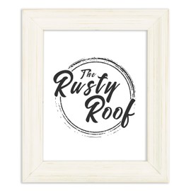 The Rusty Roof-Distressed Cimarron White-Solid Wood Picture Frame-20x30