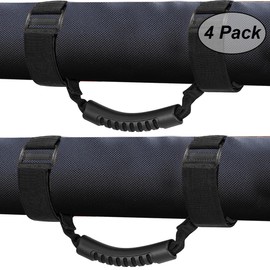moveland 4 x Grab Handle Compatible with Roll Bar Grab Handles Jeep Wrangler YJ TJ JK JL Sports Sahara Freedom Rubicon X & Unlimited 1987-2023 (Black)