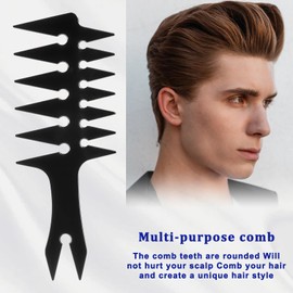 HJZHII Kamm Männer,Styling Kamm Männer,Haarkamm Männer Herrenhaarkamm Mit Breiter Stylingkamm Zahnung Professioneller Breite Zähne Slick Back Haarkamm Rat Tail Haarbürste Entwirrkamm Teasing Comb