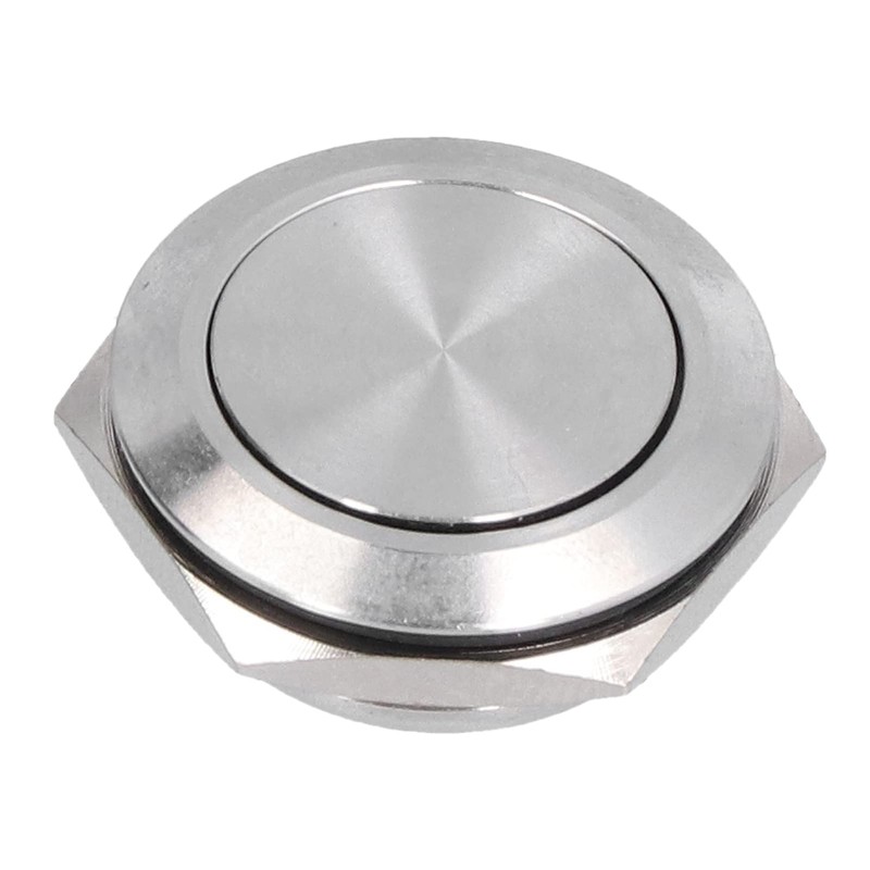 Flat Button Switch, 5-Piece Stainless Steel Push Button Switch, Waterproof