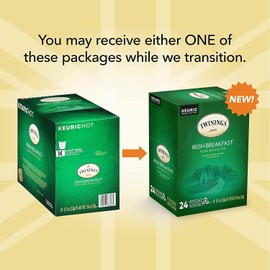 Twinings Irish Breakfast Tea K-Cup Pods for Keurig, Caffeinated Black Tea, Robust, Strong, Bold Flavour, 24 Count (Pack of 2)