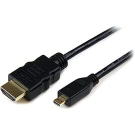 StarTech.com 2m HDMI to HDMI Micro Converter Cable, HDMI (Type A) to HDMI Micro (Type D) Male to Male HDADMM2M with Ethernet
