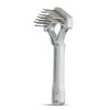 Mini-Rake V-Shaped with Double-Row Rotating Teeth (Silver with Blacktop)