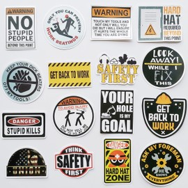 MiroSan Funny Hard Hat Stickers Cool Hard hat Safety Decals Construction Helmet Stickers Danger Hazard Stickers, Funny decal