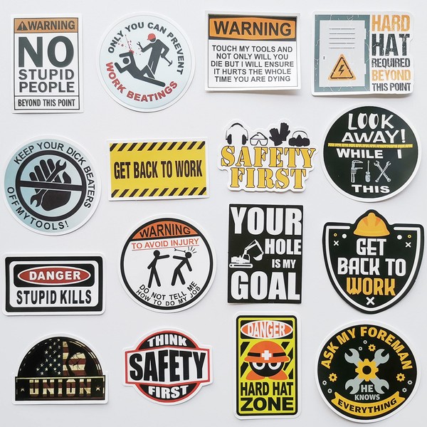 MiroSan Funny Hard Hat Stickers Cool Hard hat Safety Decals