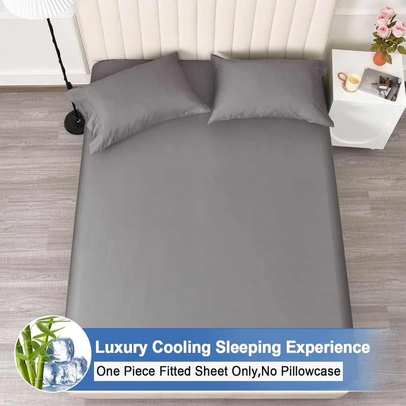 100% Cotton Fitted Sheet - Extra Deep Pocket, 600 Thread