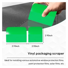 Dickno 2 in 1 PPF Squeegee Kit, Anti-Scratch Soft TPU Squeegee for Vinyl, Small Tint Squeegee Water Blade Scraper for Paint Protection Film, Vinyl Wrap Window Tint Tools (Green)