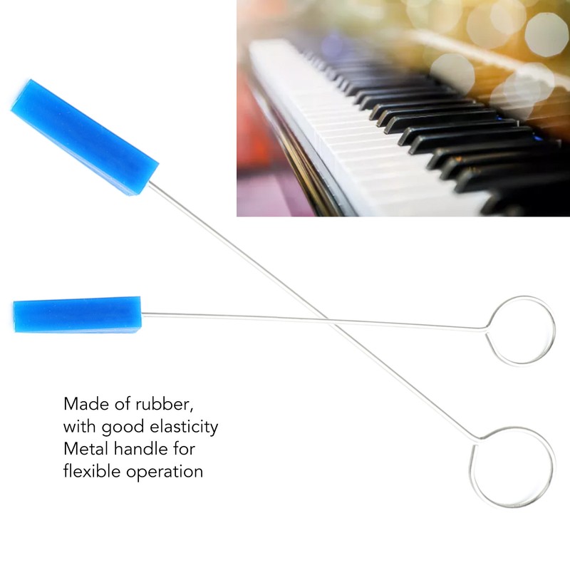 10PCS Piano Tuning Mutes Metal Handle Triangular Rubber Fixing Tool