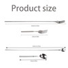 2 pieces, stainless steel telescopic fork, telescopic spoon, long telescopic
